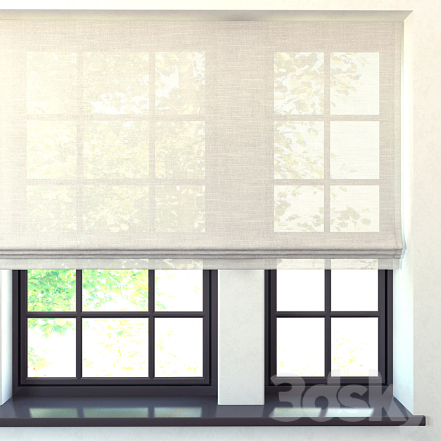 Restoration Hardware flat romain shade 3DSMax File - thumbnail 3