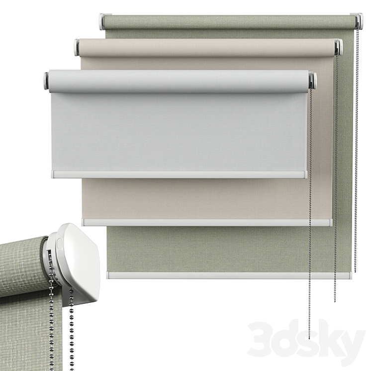 Roller Blind 05 | English Blinds | Gala 3DS Max - thumbnail 1