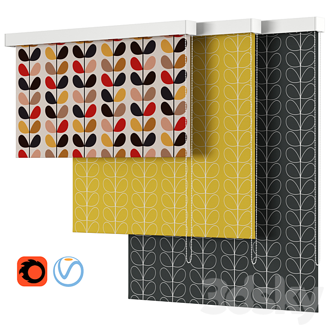 Roller Blind 44 | John Lewis & Partners | Orla kiely 3ds Max - thumbnail 1