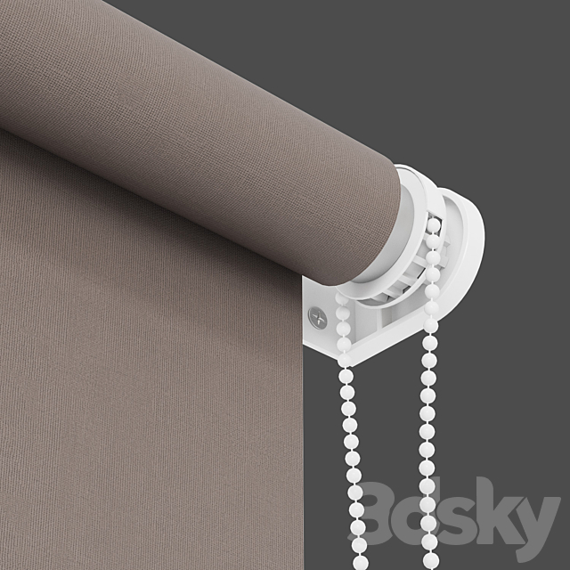 Roller blind in 8 colors 3DS Max Model - thumbnail 2