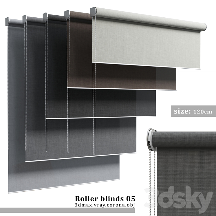 Roller blinds 05 3DS Max - thumbnail 1