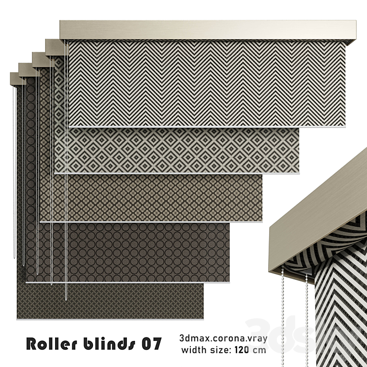 Roller blinds 07 3DS Max Model - thumbnail 2