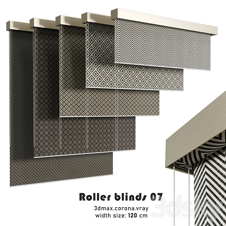 Roller blinds 07 3DS Max Model - thumbnail 3