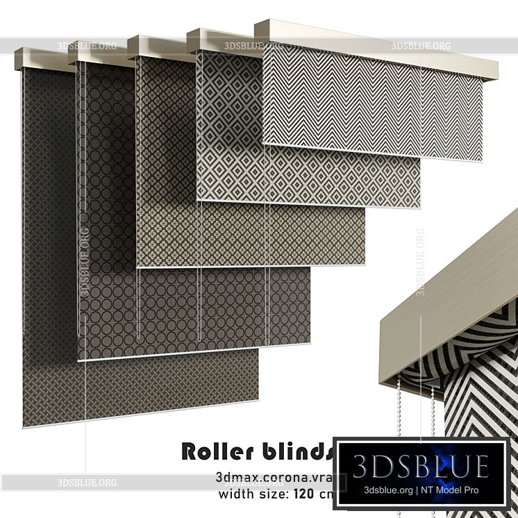 Roller blinds 07 3DS Max - thumbnail 3