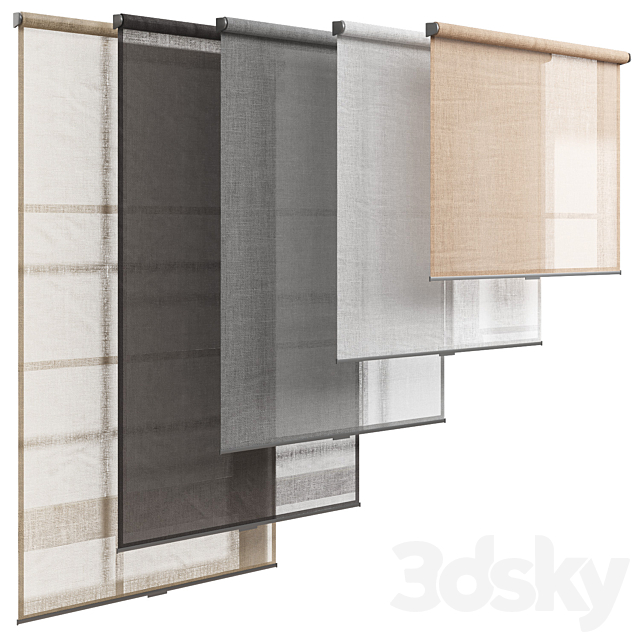 Roller blinds 27_ roller blinds 3ds Max - thumbnail 2