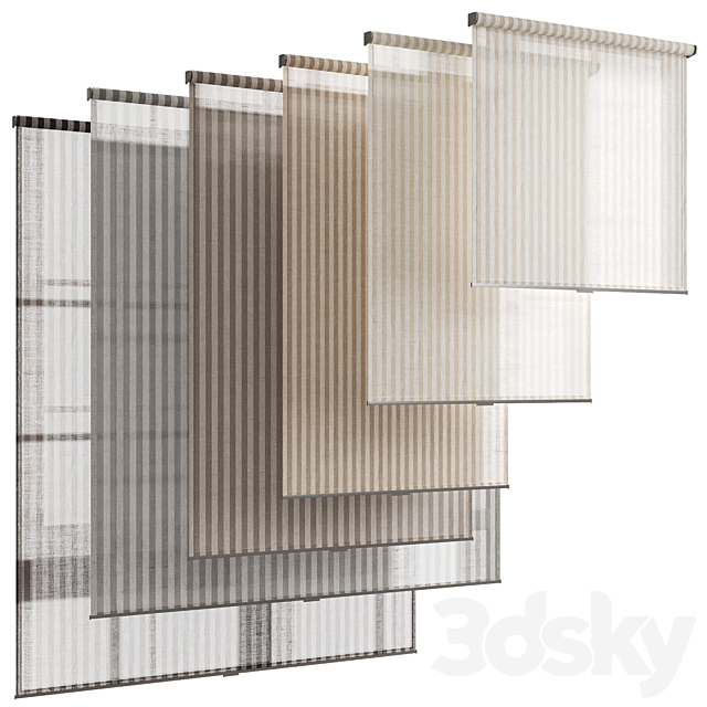 Roller blinds 28_ roller blinds 3ds Max - thumbnail 1