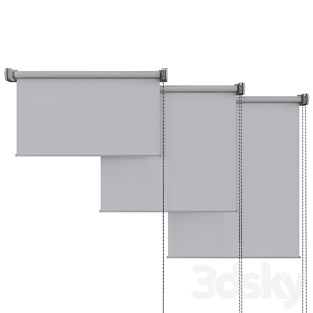 Roller blinds 3DS Max Model - thumbnail 3