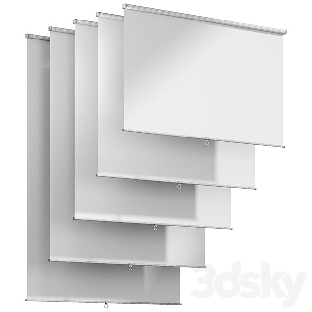 Roller blinds Curtains 02 Roller blinds 3DS Max Model - thumbnail 6