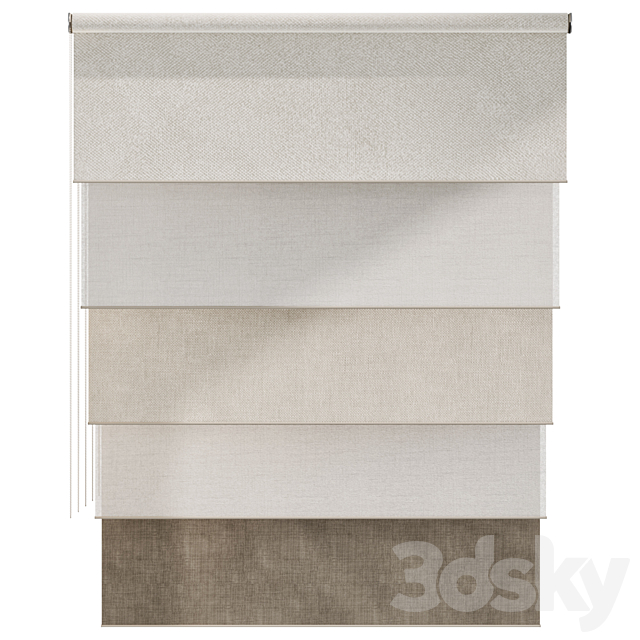 Roller blinds Curtains Roller blinds 3DS Max Model - thumbnail 2