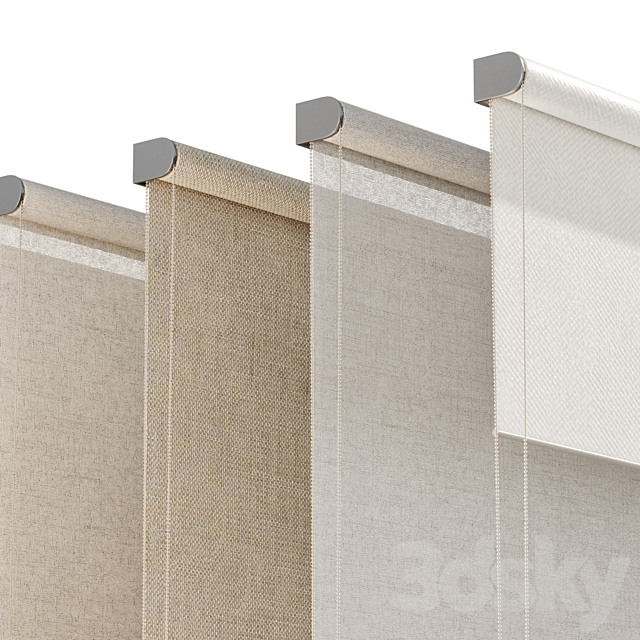 Roller blinds Curtains Roller blinds 3DS Max Model - thumbnail 4