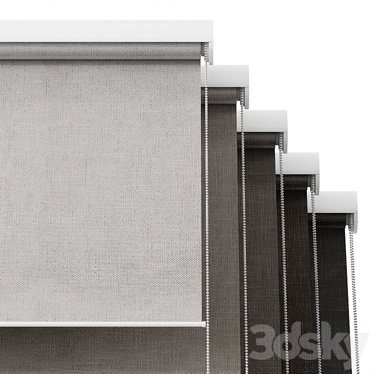 Roller blinds set 01 vray | corona 3DS Max - thumbnail 2