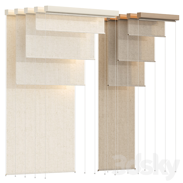 Roller Blinds Set 03 3ds Max - thumbnail 2