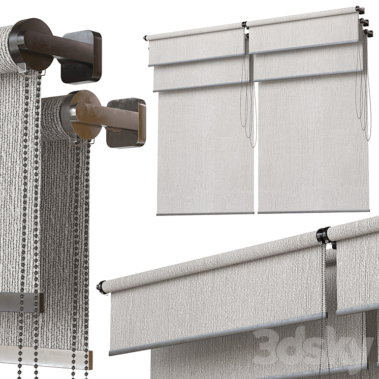 Roller blinds. Set 10 3DS Max Model - thumbnail 1