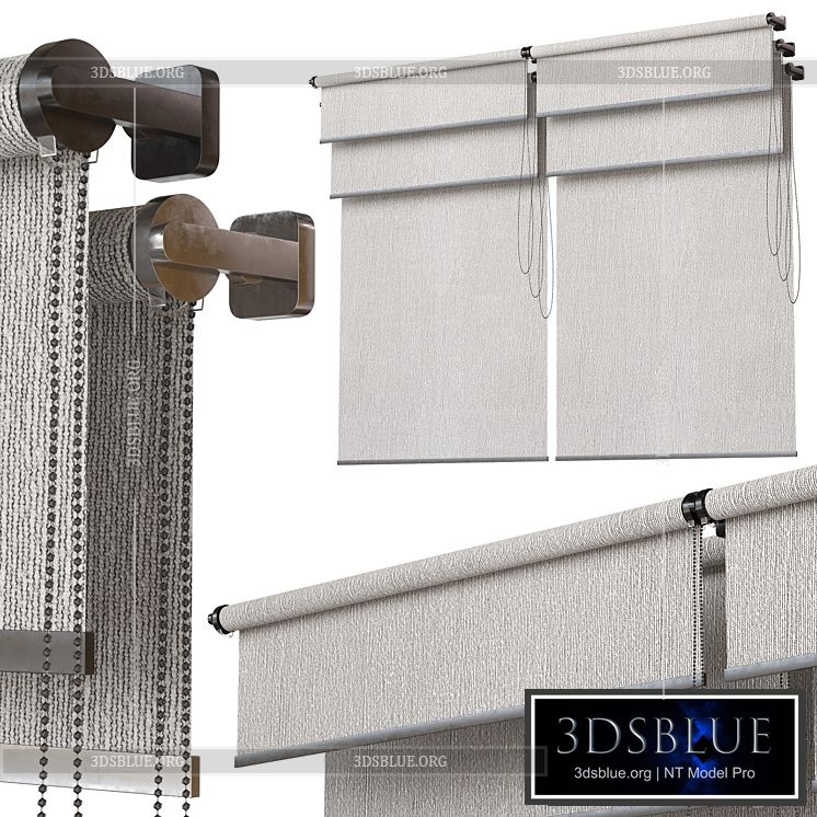 Roller blinds. Set 10 3DS Max - thumbnail 3