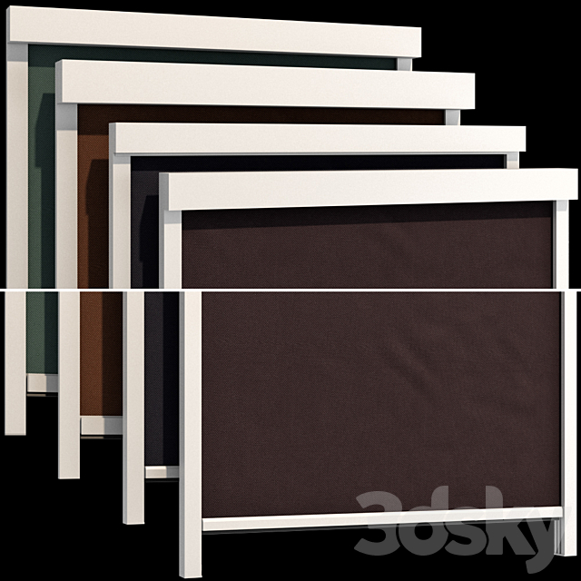 Roller blinds set 3DS Max Model - thumbnail 4