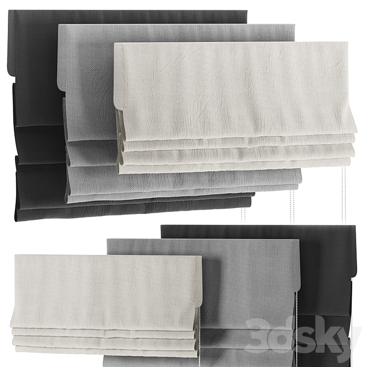 Roman blind 03 3DS Max Model - thumbnail 1