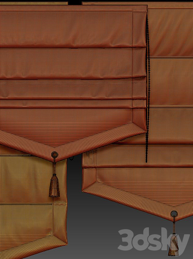 Roman blind 3 3ds Max - thumbnail 3