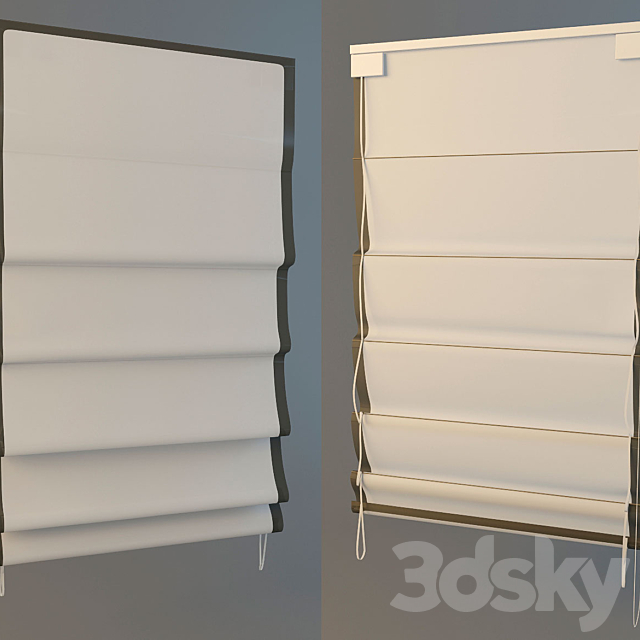 Roman blind 3DS Max Model - thumbnail 1