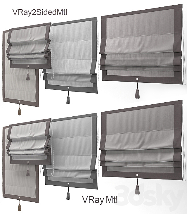 Roman blind 4 3ds Max - thumbnail 2