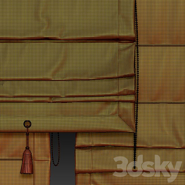 Roman blind 4 3ds Max - thumbnail 3