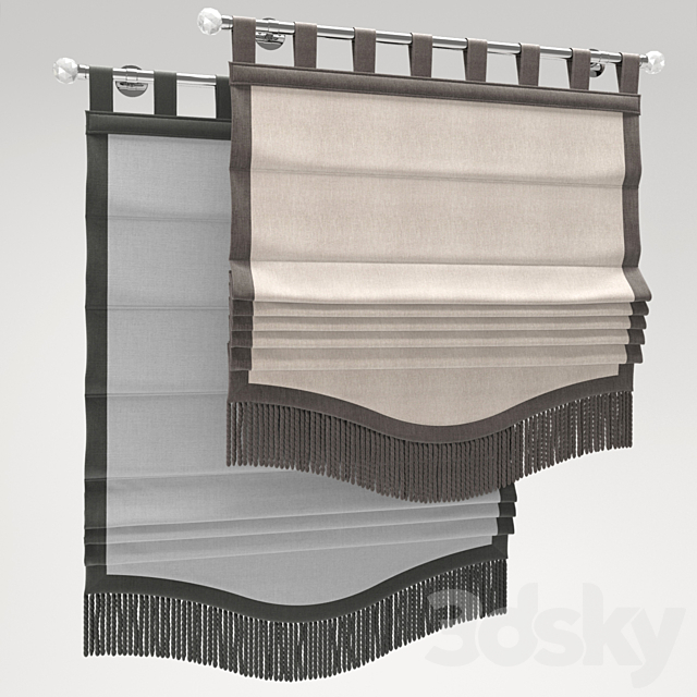 Roman blind 44 3ds Max - thumbnail 1