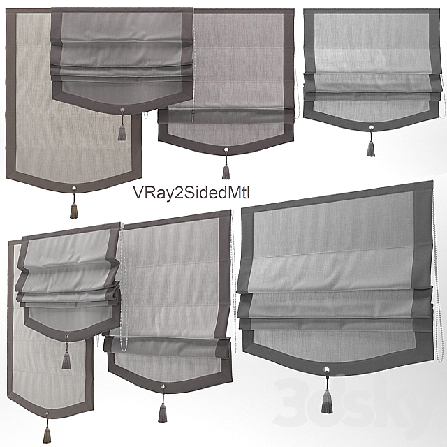 Roman blind 5 3ds Max - thumbnail 2