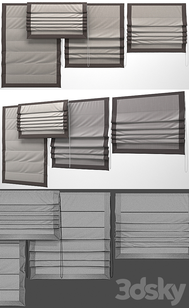 Roman blind 6 3DSMax File - thumbnail 3