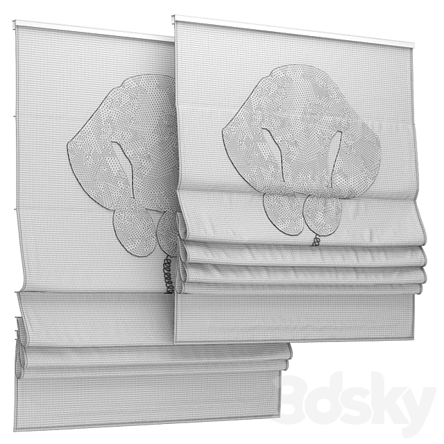 Roman blind 80 for children’s room 3DSMax File - thumbnail 3