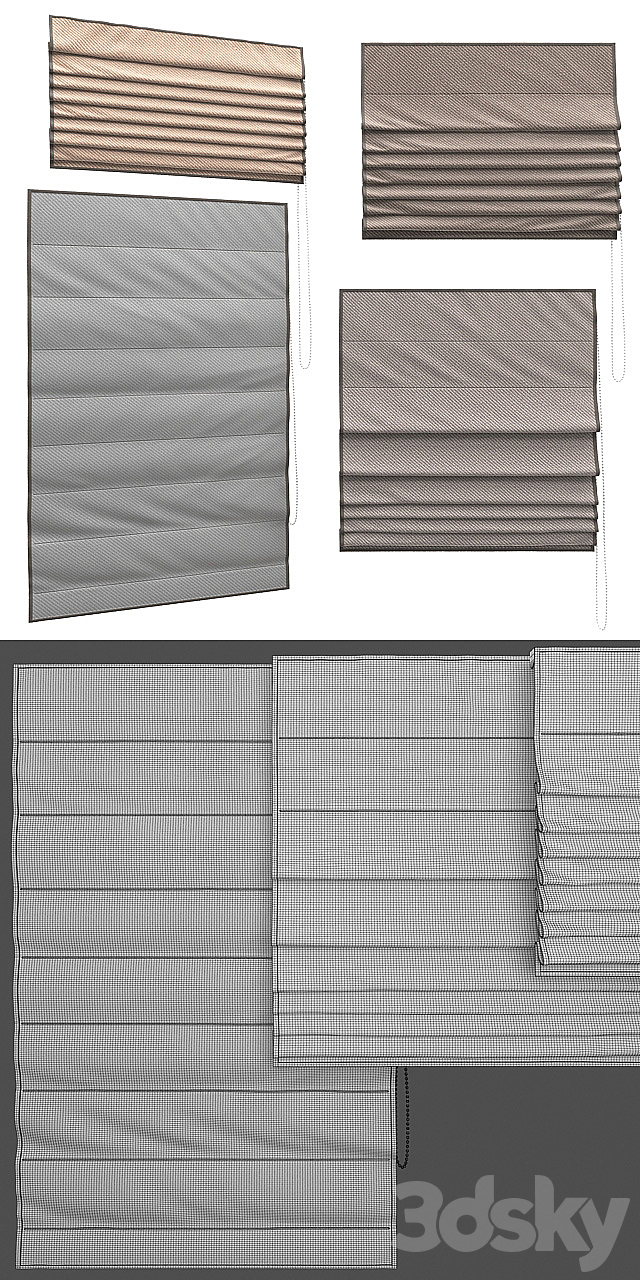 Roman Blind 9 3DSMax File - thumbnail 3