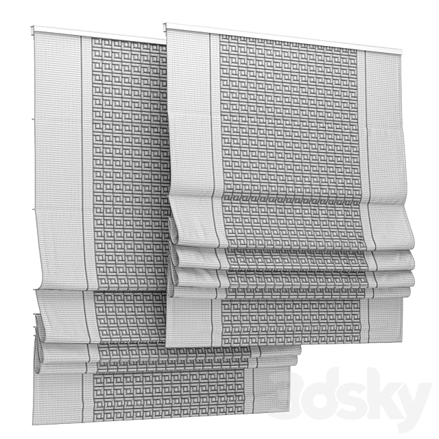 Roman blind 90 3DS Max Model - thumbnail 3