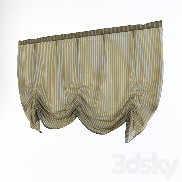 Roman blind. Draped 3DSMax File - thumbnail 2