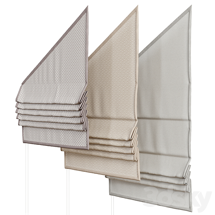 Roman blind for skylight 2 3DS Max Model - thumbnail 3