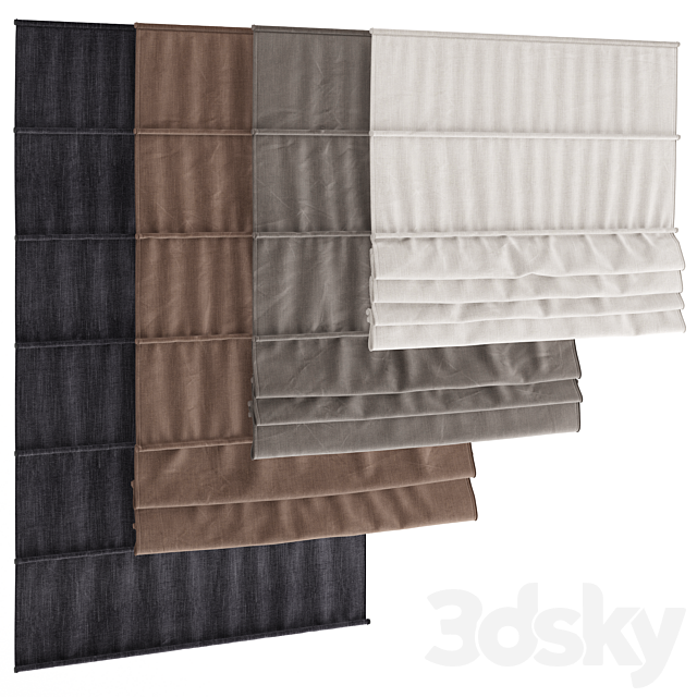 Roman Blinds 12 3DSMax File - thumbnail 1