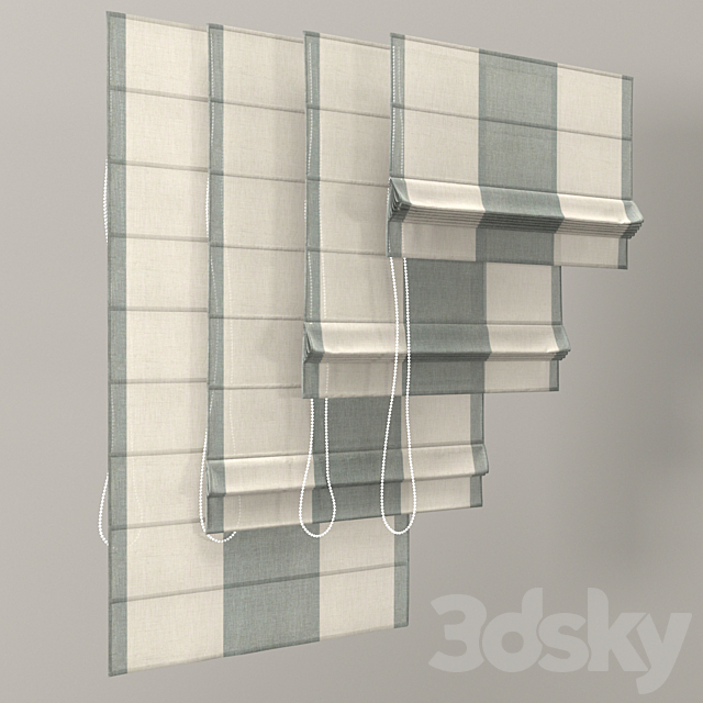 Roman blinds 12 3DSMax File - thumbnail 1