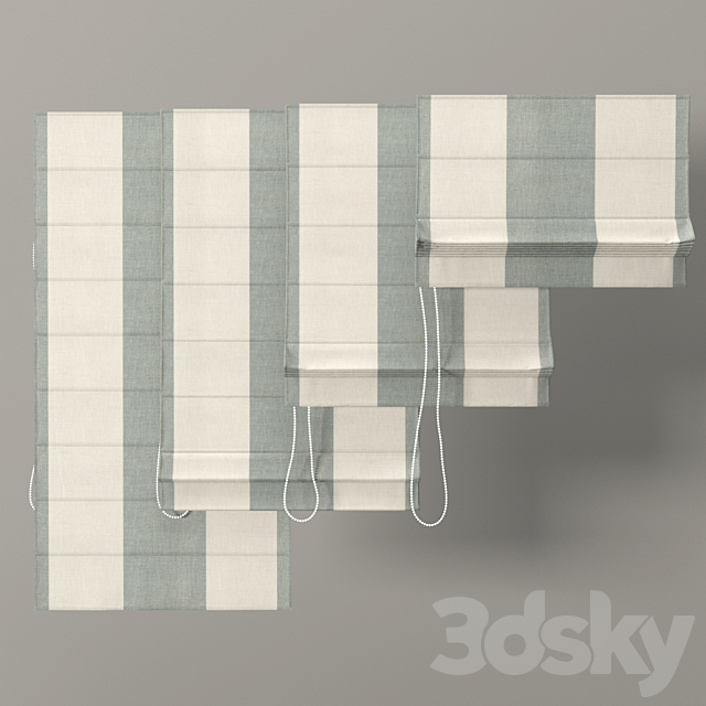 Roman blinds 12 3DSMax File - thumbnail 2