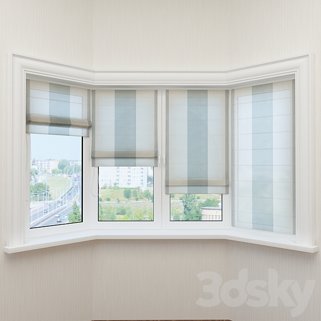 Roman blinds 12 3DSMax File - thumbnail 3