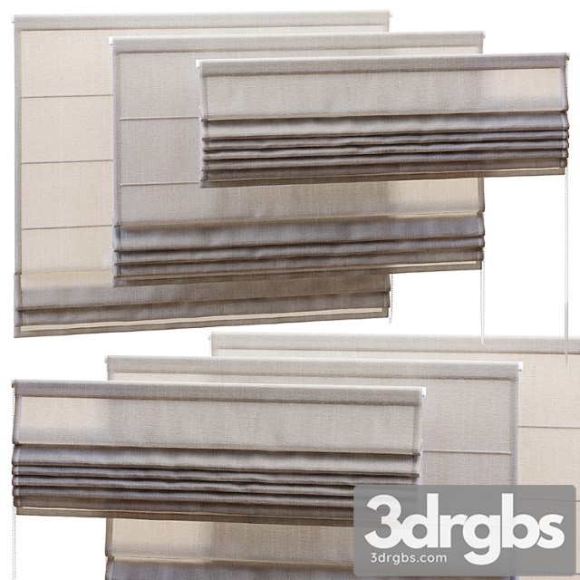 Roman Blinds 1200mm 3dsmax Download - thumbnail 1