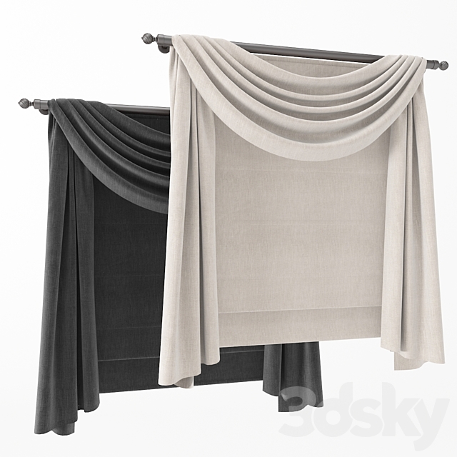 Roman blinds 13 3DSMax File - thumbnail 1