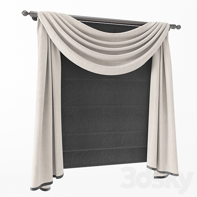 Roman blinds 13 3DSMax File - thumbnail 2