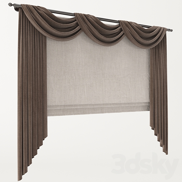 Roman blinds 14 3DSMax File - thumbnail 1