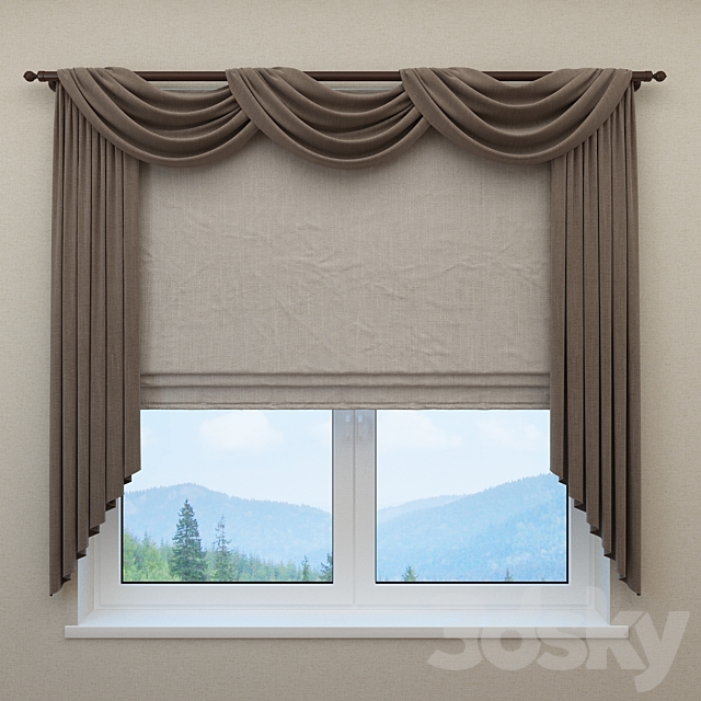 Roman blinds 14 3DSMax File - thumbnail 3