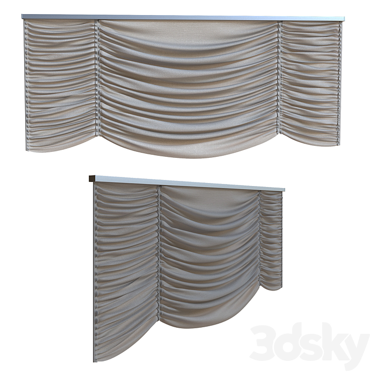 Roman blinds 1850mm 3DS Max - thumbnail 1