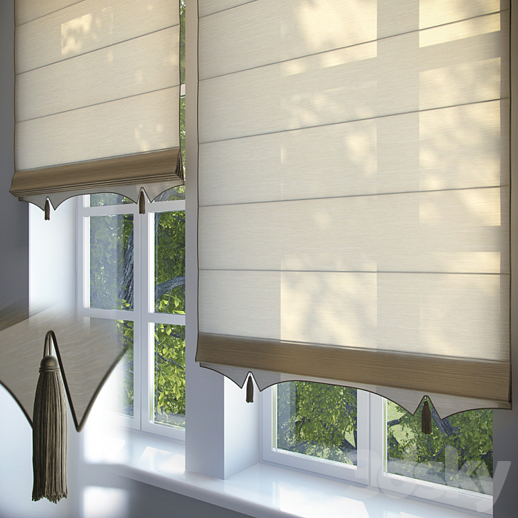 Roman blinds # 2 3DS Max - thumbnail 1