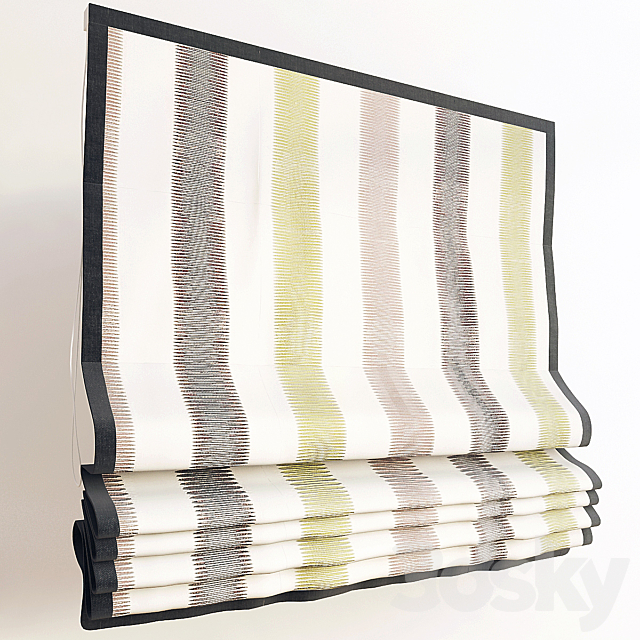 Roman blinds 2 3DS Max Model - thumbnail 3