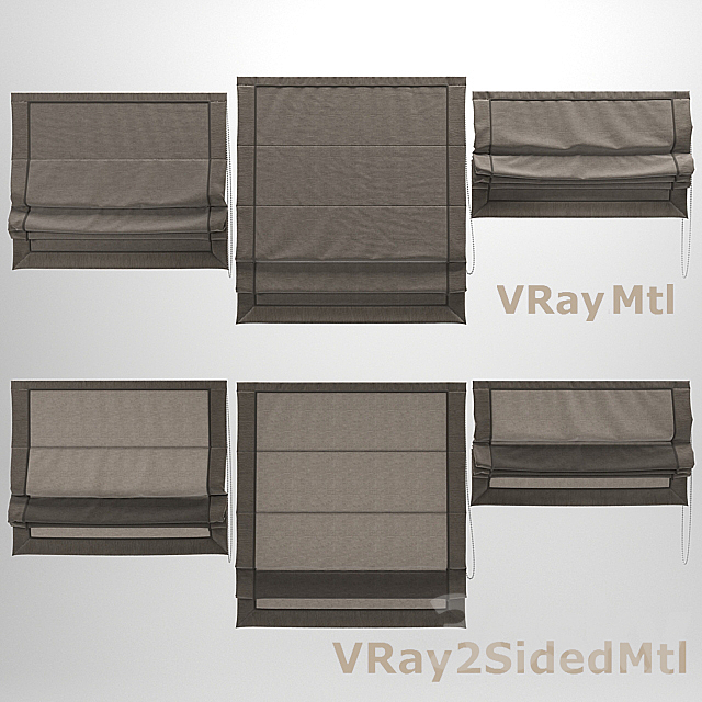 Roman blinds 2 3DS Max Model - thumbnail 3