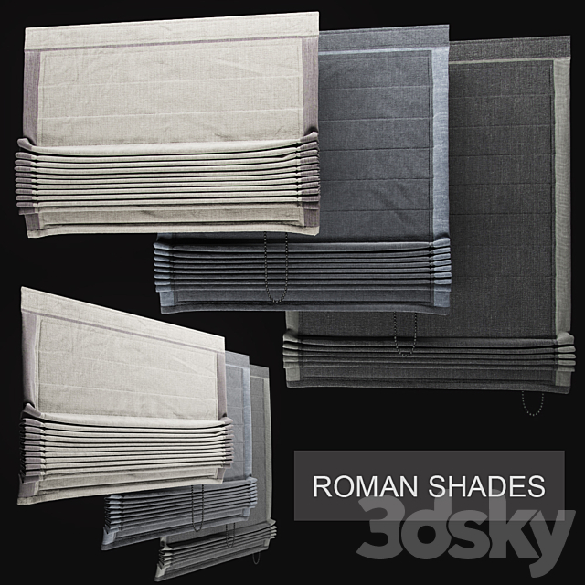 Roman Blinds 2 3DSMax File - thumbnail 1