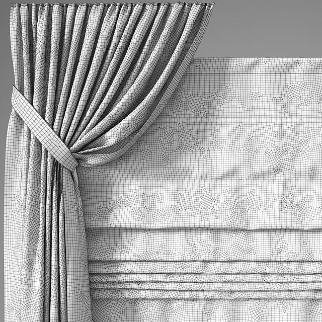 Roman blinds 2 positions 3DSMax File - thumbnail 3