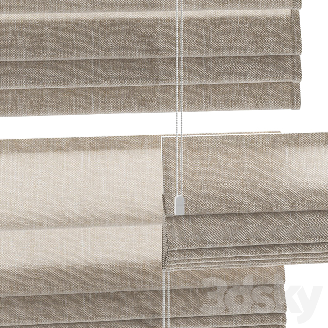 Roman blinds 38 3DS Max Model - thumbnail 2