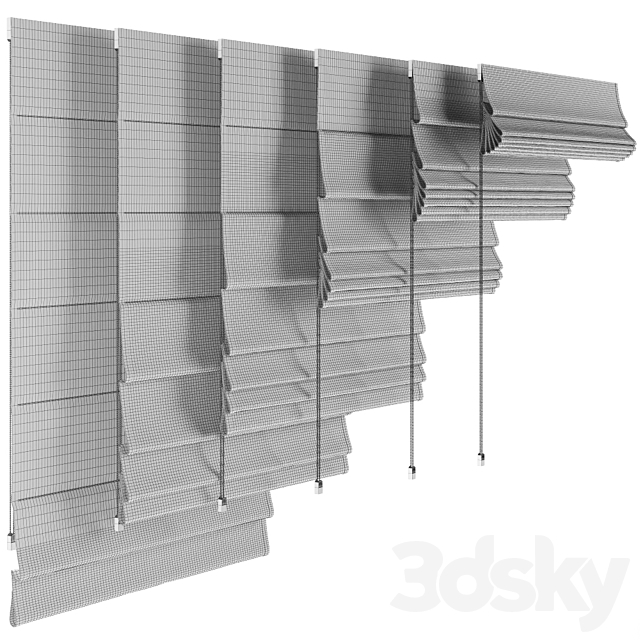 Roman blinds 39 3DS Max Model - thumbnail 5