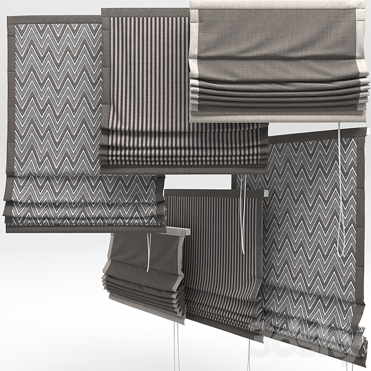 Roman Blinds 3DS Max - thumbnail 1